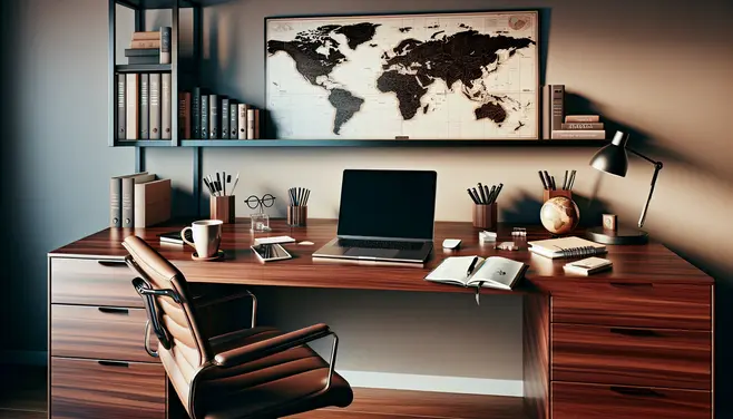 A well-organized business workspace ready for planning.